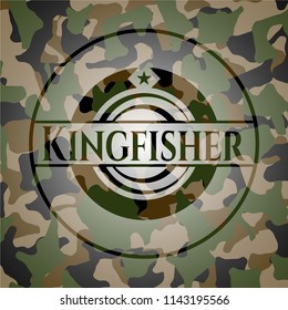 Kingfisher on camo pattern