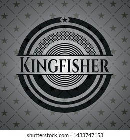 Kingfisher retro style black emblem. Vector Illustration. Detailed.