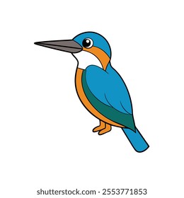 kingfisher of a vector silhouette