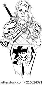 THE KINGHT GIRL WOLF ANIME CHARACTER 