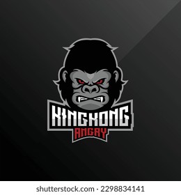 kingkong angry logo design mascot esport team