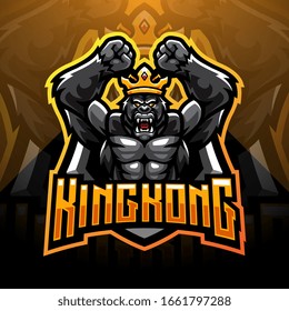 Kingkong esport mascot logo design