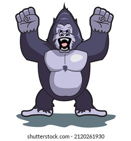 Kingkong gorilla angry  monkey cartoon cute