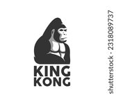 Kingkong or gorilla logo on white background