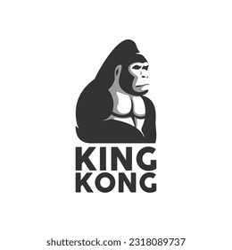 Kingkong or gorilla logo on white background