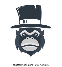 Kingkong magician, gorilla logo. Perfect for game store, game developer, game review blog or vlog channel, game fans or community, etc.