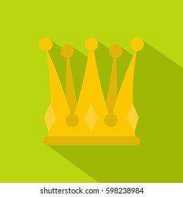 Kingly crown icon. Flat illustration of kingly crown vector icon for web