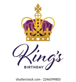 King's birthday royal regal crown