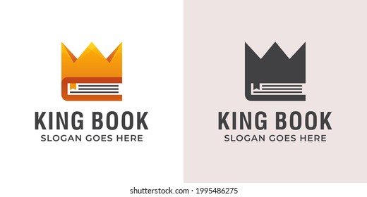 kings book library, education, book store logo design