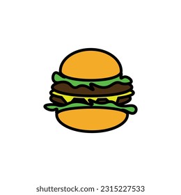 kings burger vector type icon