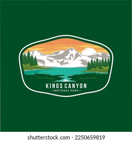 Kings Canyon National Park Emblem patch logo illustration