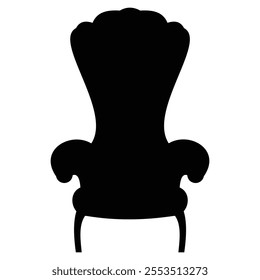 King's Chair Icon for Royalty and Luxury Designs