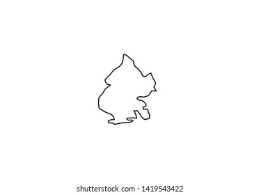 Kings county outline map New York region
