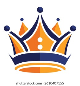 Kings Crown Colorful Vector Design.