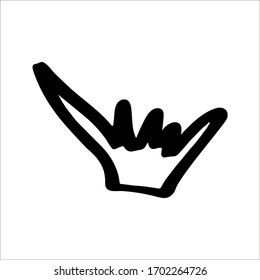 La corona del rey es de cinco rayos. Material vectorial de dibujo manual. Dibujo en blanco y negro.