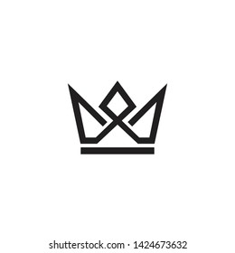 King's crown icon logo design vector template