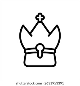 kings crown icon modern illustration art design black and white silhouette with bold outline 