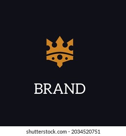 king's crown logo design, a combination of a warrior's crown and combat helmet,