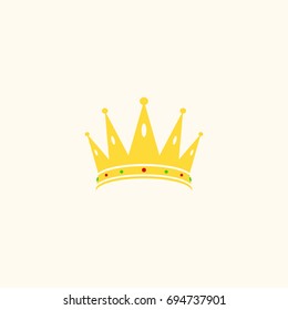 king's crown logo with green and red diamond, cooking rabbit logo use chef hat with cross carrot, rabbit illustration, funny rabbit, cute rabbit, flat design, bunny cook logo