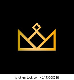 kings crown logo. polygonal crown logo. simple and modern style. geometric vector.