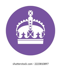 King's crown silhouette. Coronation concept.