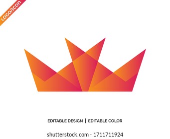 The king's crown that shines for the apartment logo. vintage logo, Crown in doodle style isolated on a white background. Children's drawing in vector format. Crown for a prince or king, icon, apo, EPS