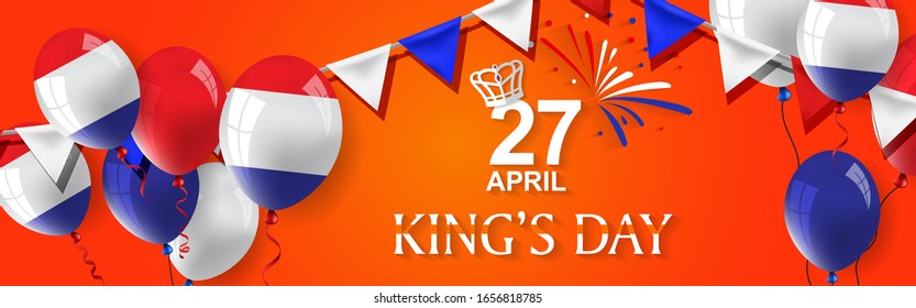 King's Day Celebrate Vector Design - King's Birthday in the Netherlands.