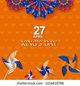 King's Day Celebrate Vector Design - King's Birthday in the Netherlands.