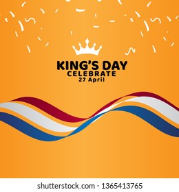 King's Day Celebrate Vector Template Design Illustration