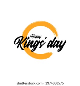 Kings day celebration vector template