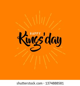 Kings day celebration vector template