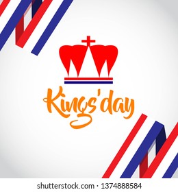 Kings day celebration vector template