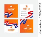 King's day celebrations design template. Design for digital banner or print.