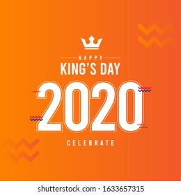 King's day celebrations design template. Design for digital banner or print.