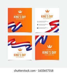 King's day celebrations design template. Design for digital banner or print.