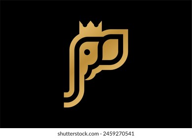 King's elephant head logo design , symbolizing wisdom, strength, and luxury. Perfect for premium or regal-inspired brands, kindergarten, toys, kids playground or kids care product brand.
