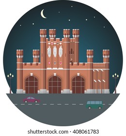 The King's Gate in Kaliningrad. Vector illustration
