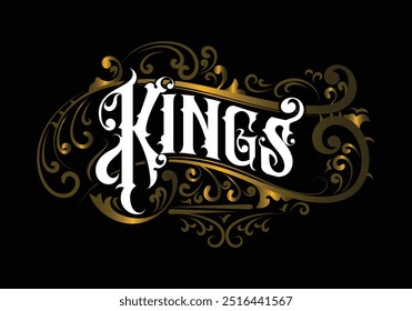 Diseño personalizado de letras de mano KINGS