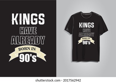 Kings have already born in 90's graphics for merch and t-shirt print.