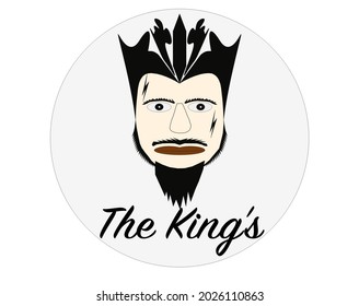 el logo de la cabeza del rey. diseño moderno y elegante. concepto de logotipo de diseño sencillo, interesante y natural. vector. diseño artístico.