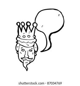 king's head with speech bubble