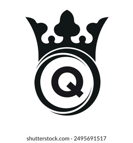 Kings Logo combine with letter Q vector template