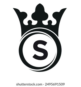 Kings Logo combine with letter S vector template