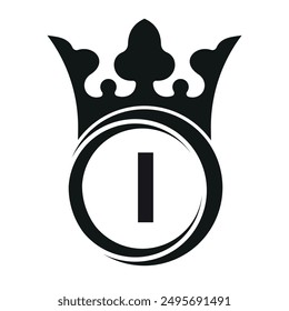 Kings Logo combine with letter I vector template