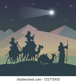 Kings magi vector illustration 
