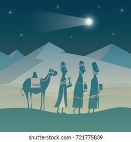 Kings magi vector illustration 
