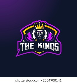 The Kings Mascot Logo for Team Sports and Gaming