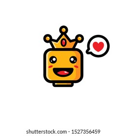 King's mascot toy vector design