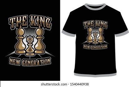 The king's new generation - vector design illustration, it can use for label, logo, sign, sticker for printing for the family t-shirt.