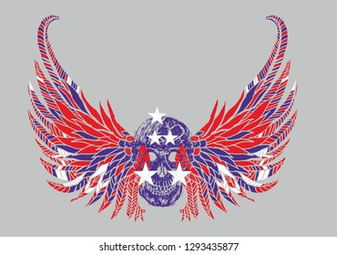 Kings skull graphic design vector art